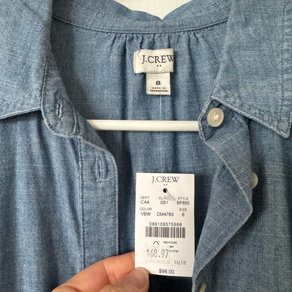 J. Crew Light Blue Chambray Shirt - Picture 3 of 5